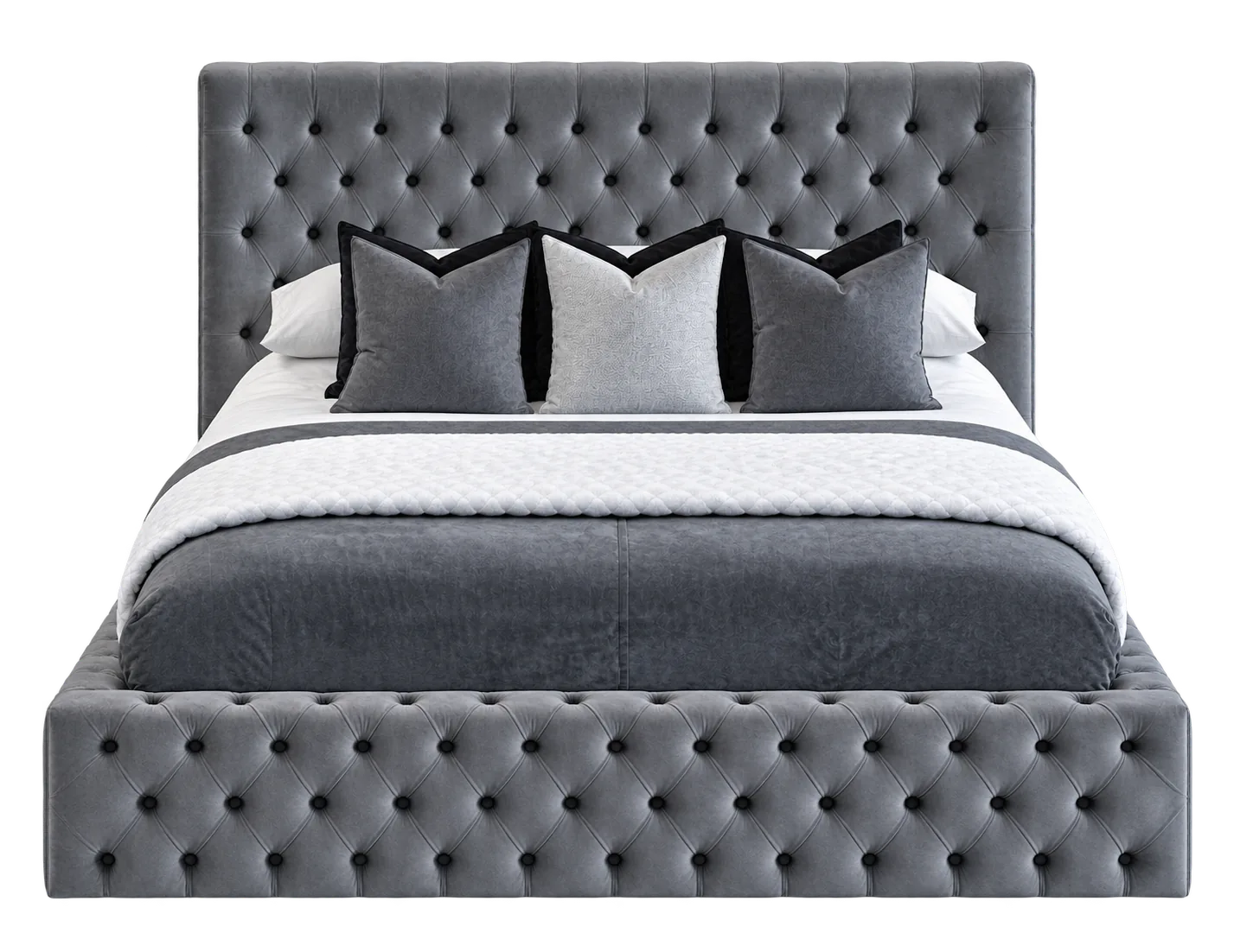 Chesterfield Sleigh Bed, view 1 of 3